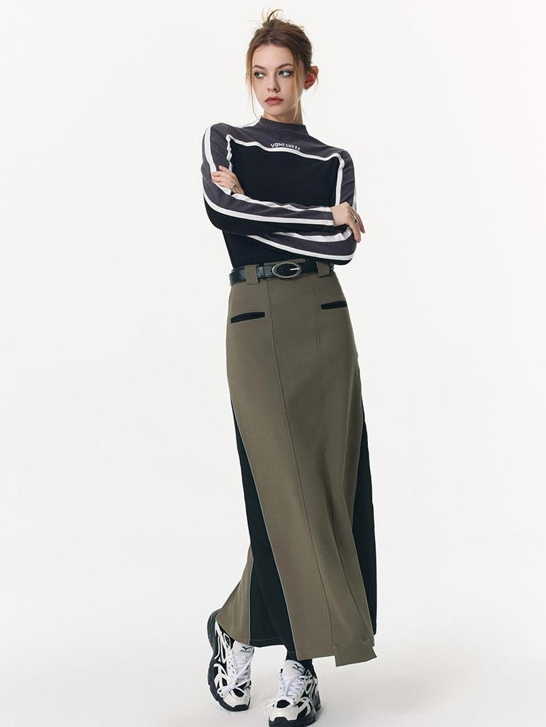 Vone SheeE Colorblock Patchwork Sporty Straight Women&