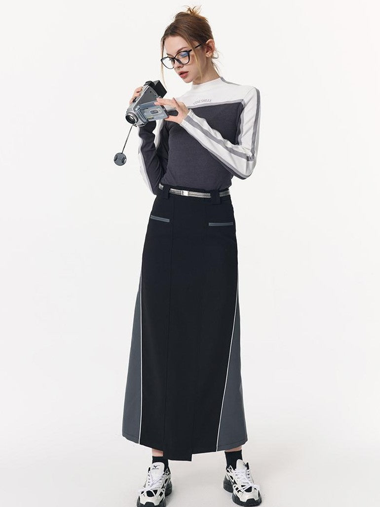 Vone SheeE Colorblock Patchwork Sporty Straight Women&
