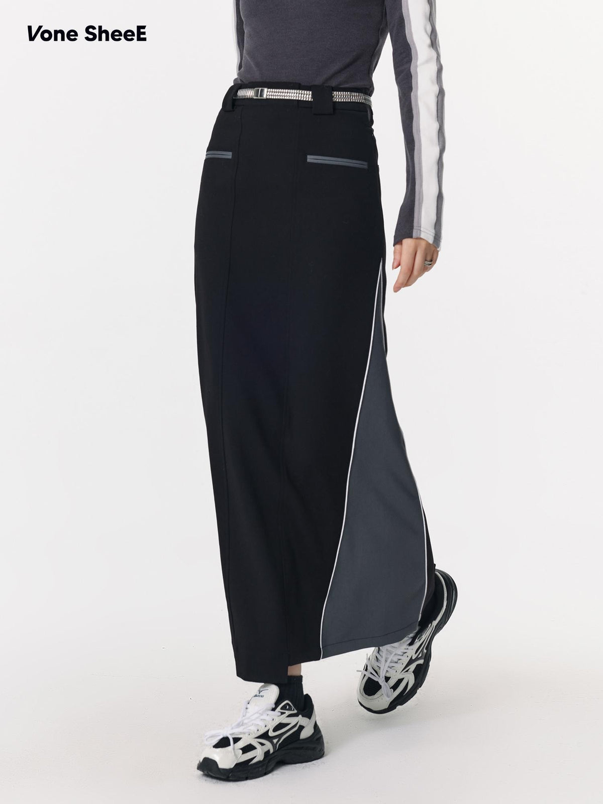 Vone SheeE Colorblock Patchwork Sporty Straight Women&