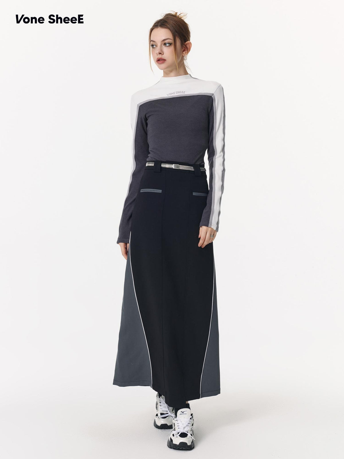 Vone SheeE Colorblock Patchwork Sporty Straight Women&