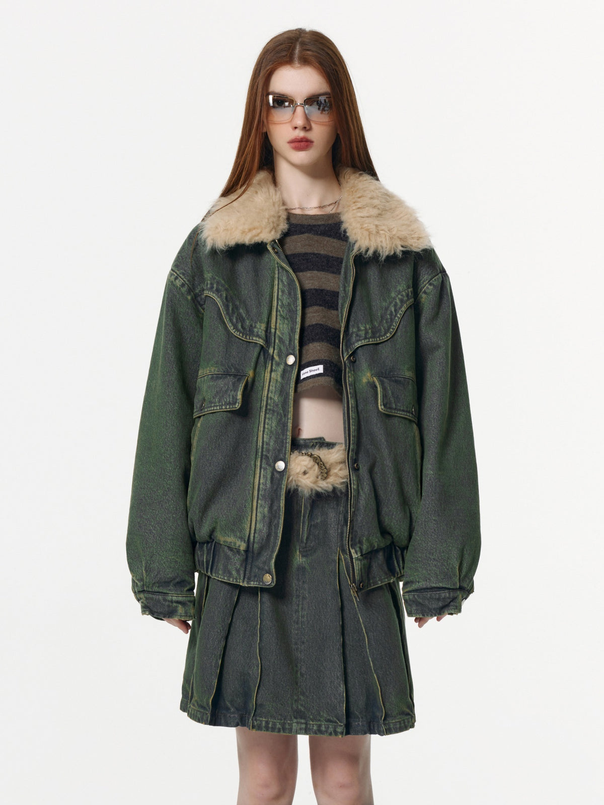 Vone_SheeE_Distressed_Washed_Removable_Fur_Collar_Quilted_Women&