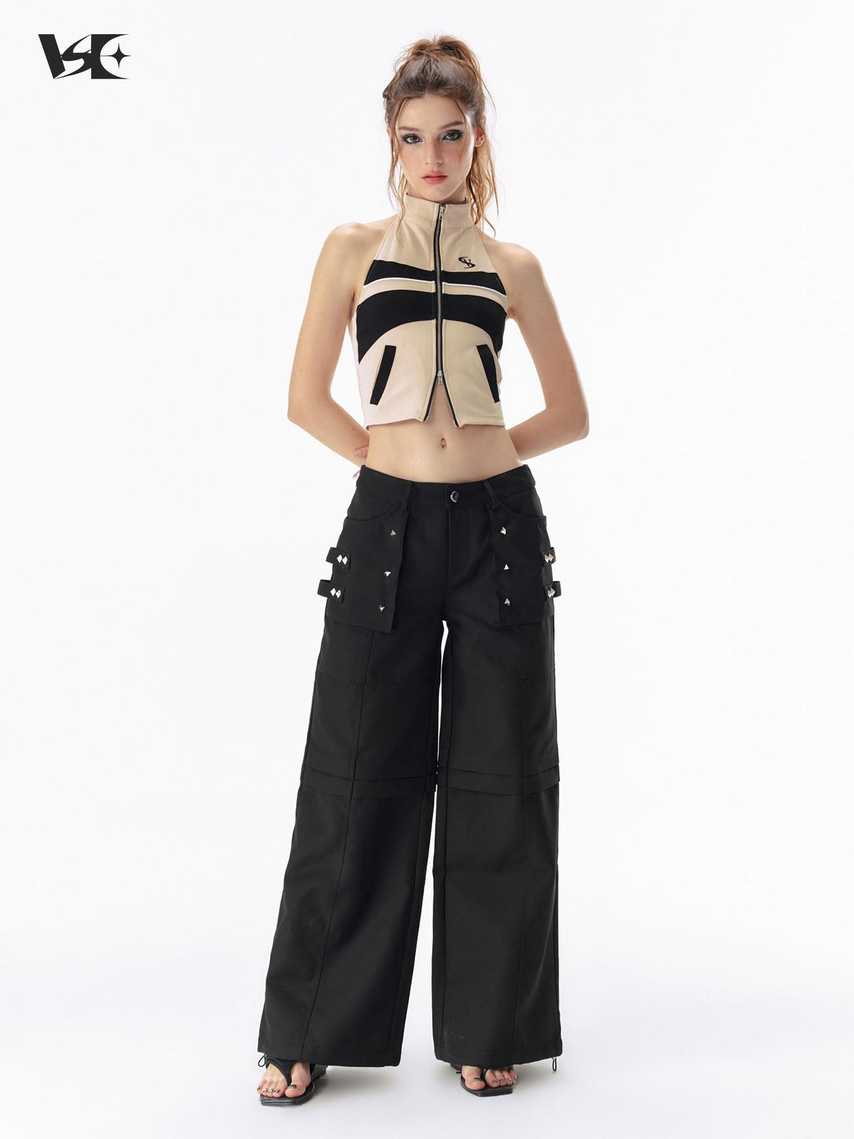 Vone SheeE Embroidered Sweet Cool Slim Fit Women&