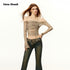 Vone_SheeE_Off_Shoulder_Bow_Print_Ruched_Slim_Fit_Women&