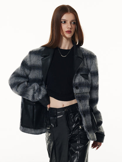 Vone_SheeE_Removable_Two_Way_Plaid_Single_Breasted_Long_Sleeve_Women&