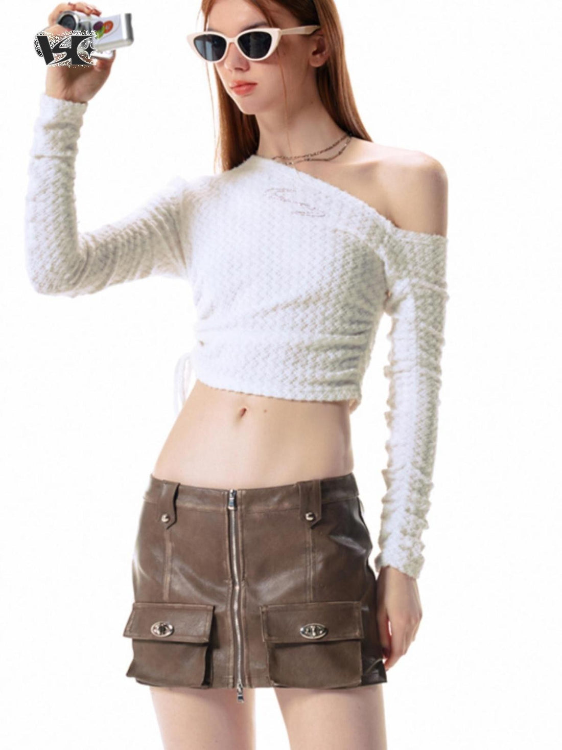 Vone SheeE Slim Fit Drawstring Side Cropped Solid Women&