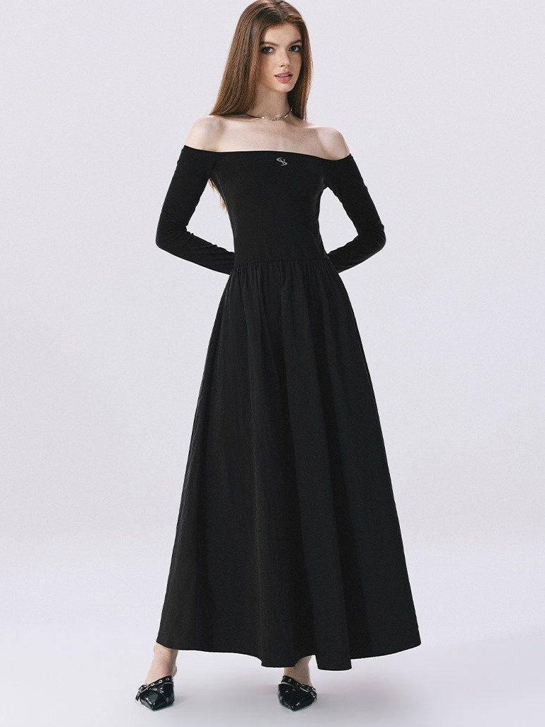 Vone SheeE Slim Fit Off Shoulder Long Sleeve Cotton Women&