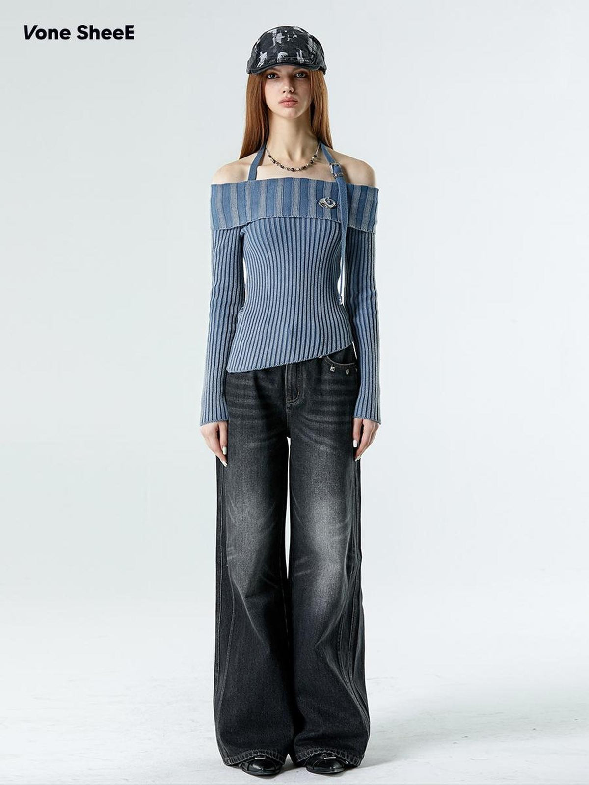 Vone SheeE Slim Fit Waist Cinched Long Sleeve Solid Cotton Women&
