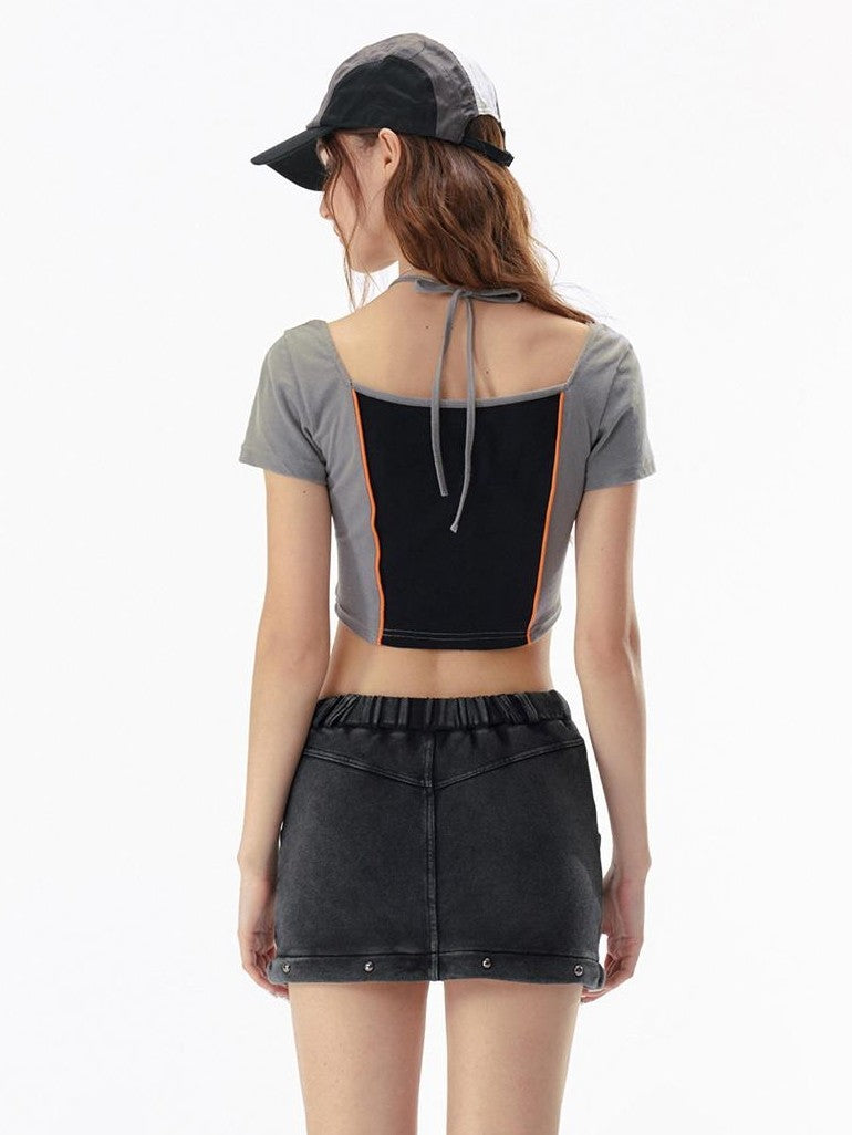 Vone SheeE Solid Color Slim Fit Short Sleeve Women&