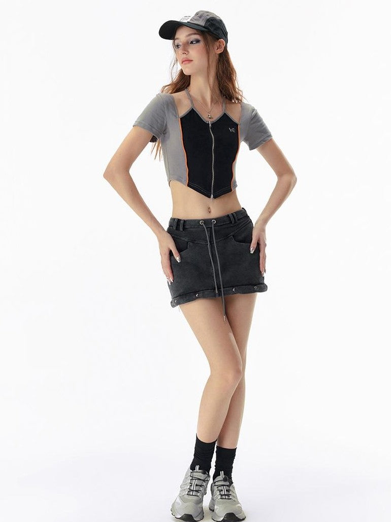 Vone SheeE Solid Color Slim Fit Short Sleeve Women&