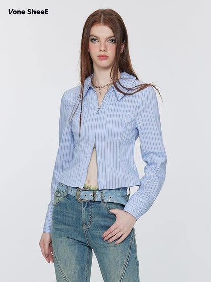 Vone_SheeE_Striped_Off_Shoulder_Long_Sleeve_Slim_Fit_Button_Women&
