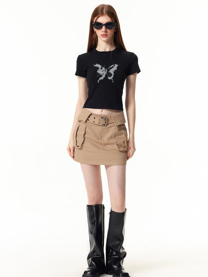 Vone SheeE Tie Dye Butterfly Print Slim Fit Women&