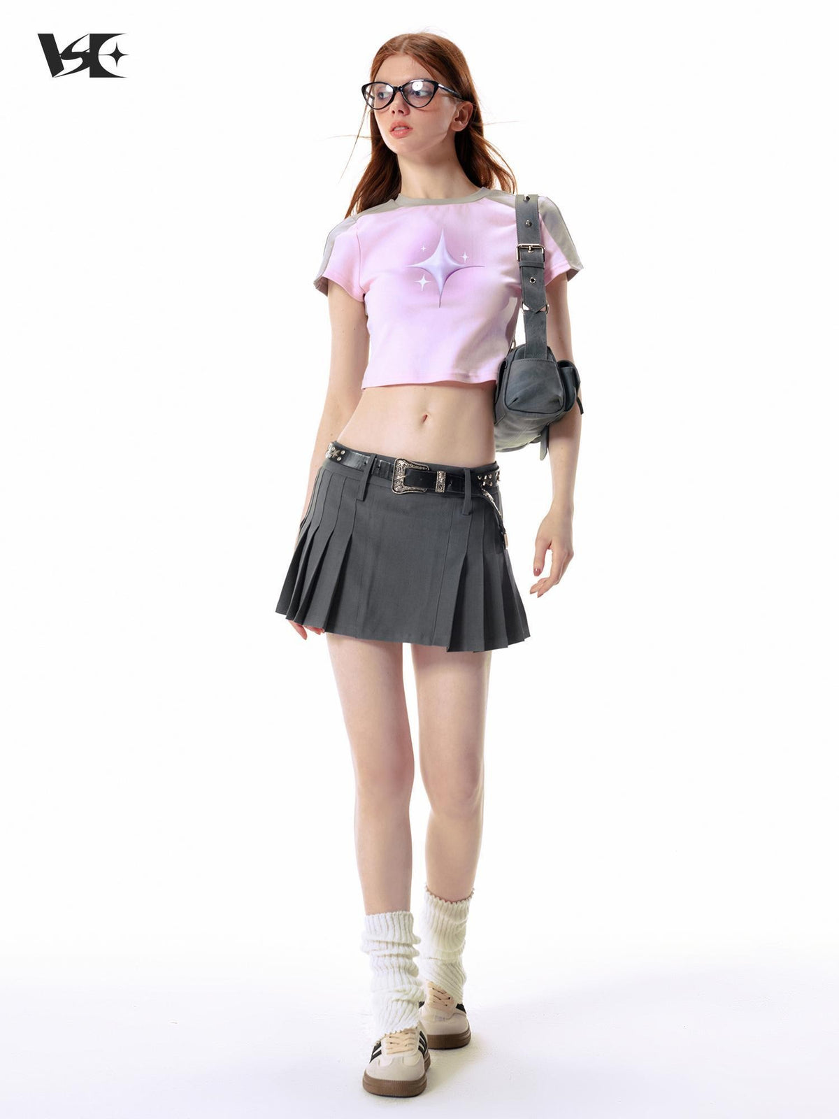 Vone SheeE Tie Dye Print Color Block Short Sleeve Women&
