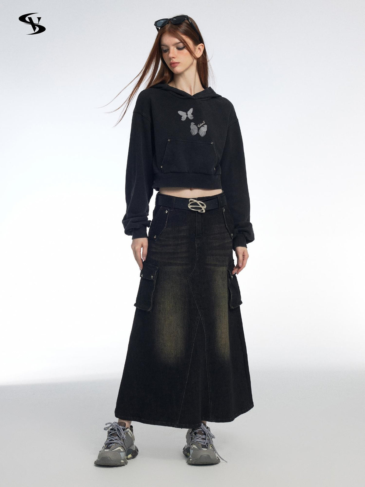 Vone SheeE Vintage Studded A Line Mid Length Women&