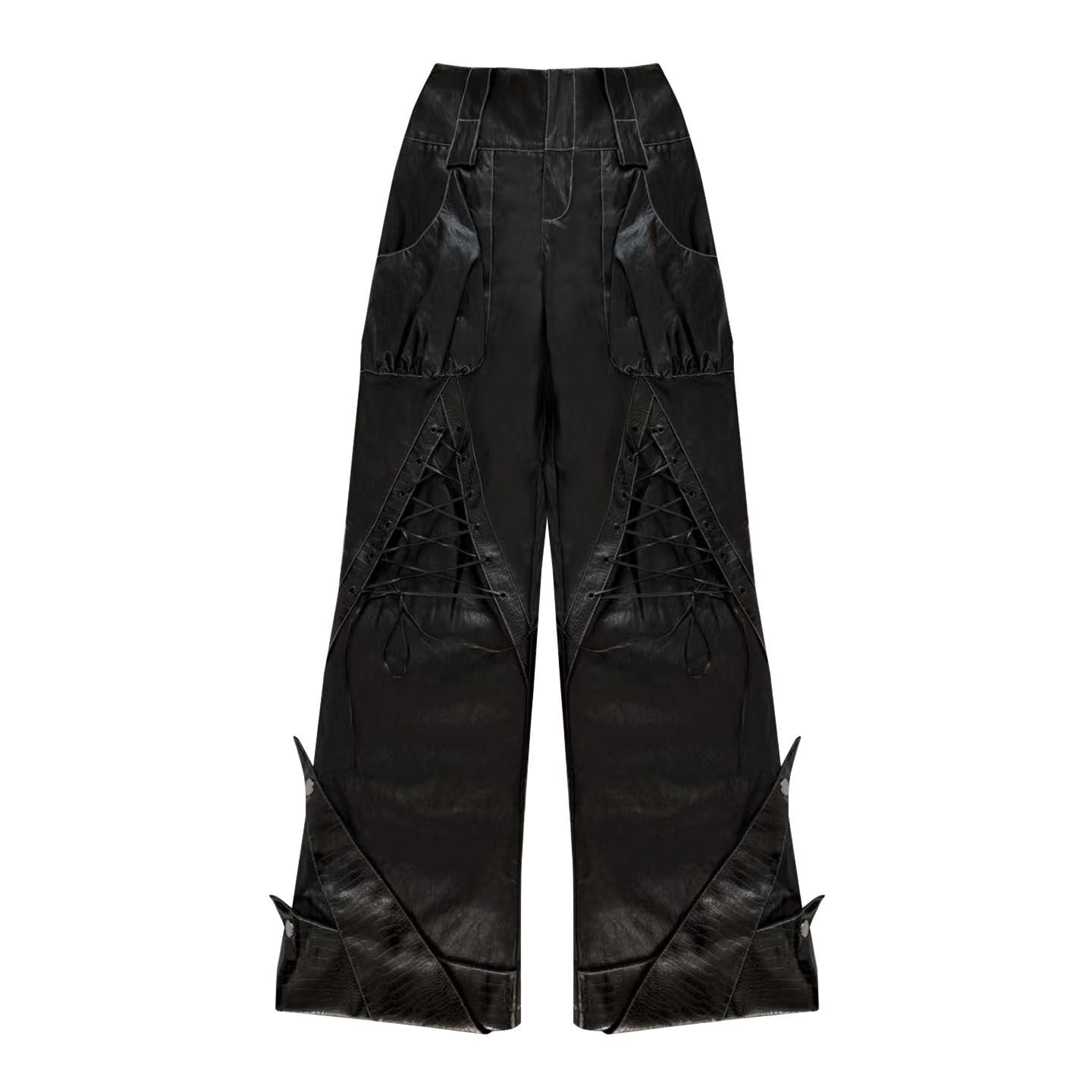 WSW_WUSHENWU_Black_Strappy_Double_Waistband_Structured_High_Street_Women&