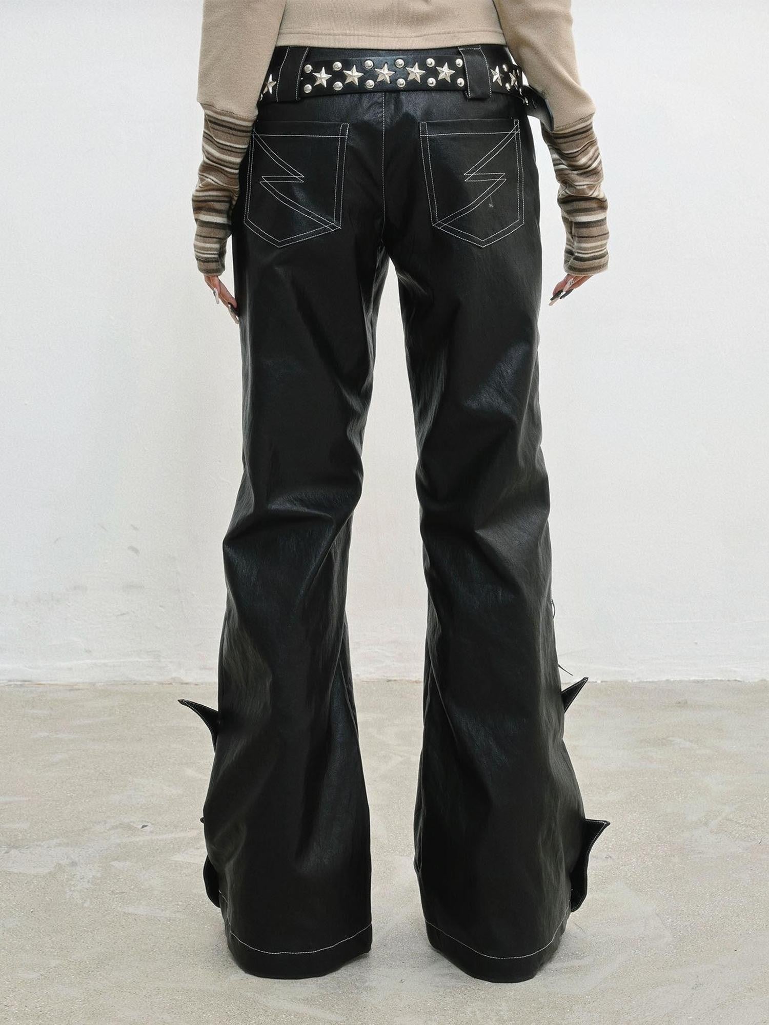 WSW WUSHENWU Black Strappy Double Waistband Structured High Street Women&