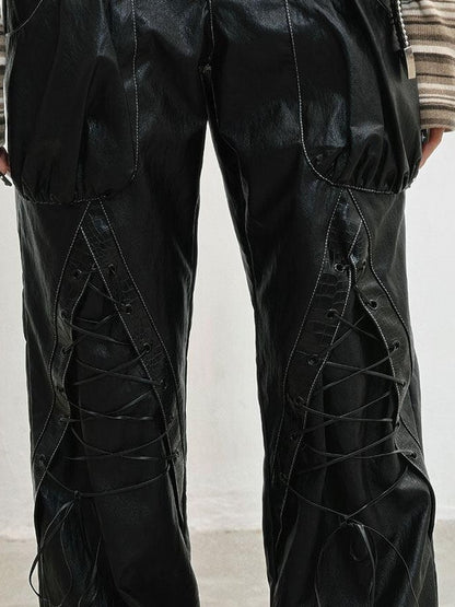 WSW WUSHENWU Black Strappy Double Waistband Structured High Street Women&
