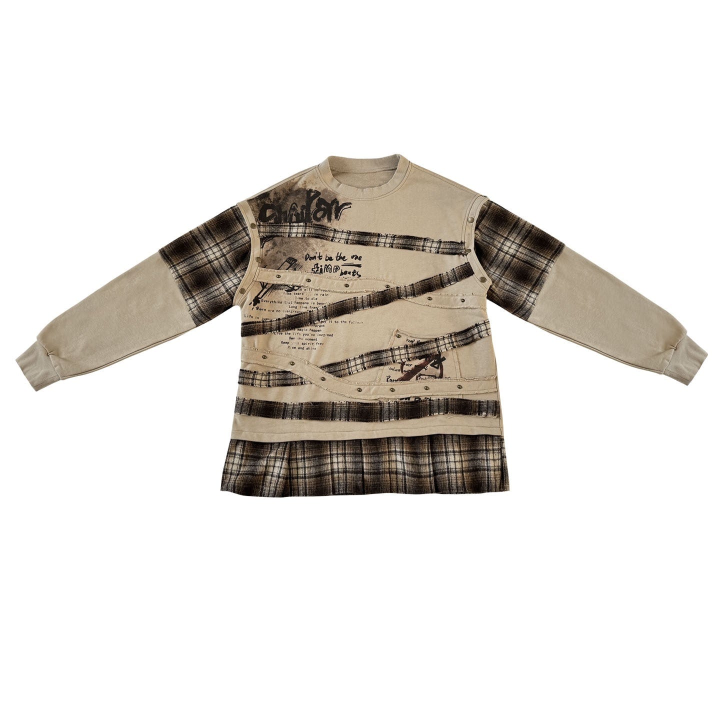 WSW_WUSHENWU_Camel_Wasteland_Print_Detachable_Sleeves_Crewneck_Women&