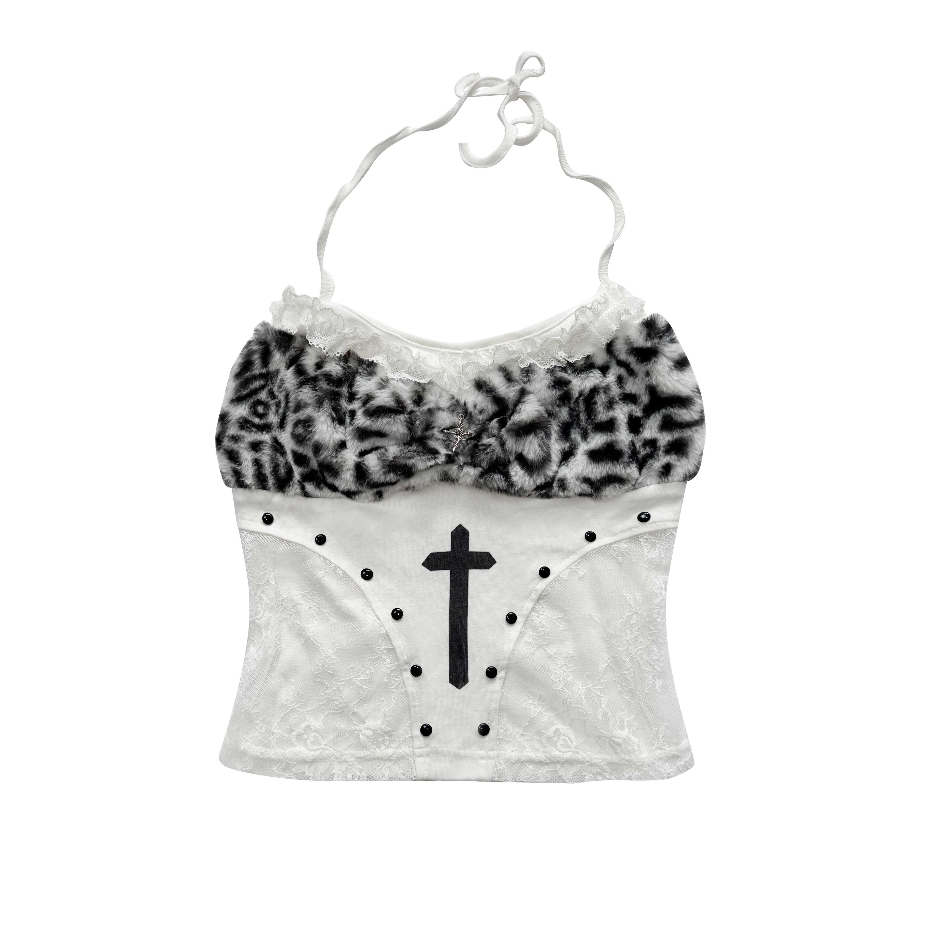 WSW_WUSHENWU_Crucifix_Lace_Splice_Gothic_Punk_Crop_Slim_Women&