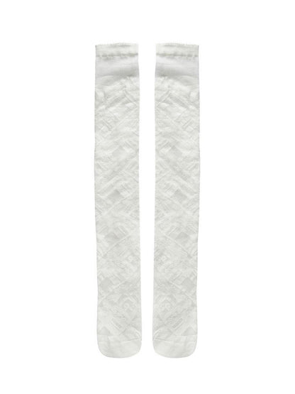WSW WUSHENWU Gothic Butterfly Lace Up Over Knee White Women&