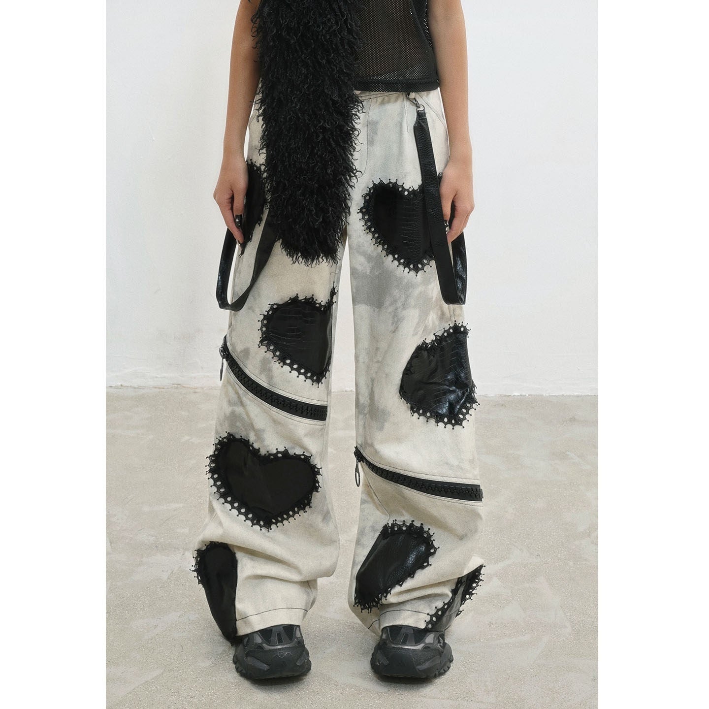 WSW_WUSHENWU_Gray_Heavy_Distressed_Loose_Dark_Punk_Low_Waist_Women&