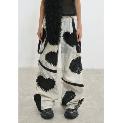 WSW_WUSHENWU_Gray_Heavy_Distressed_Loose_Dark_Punk_Low_Waist_Women&