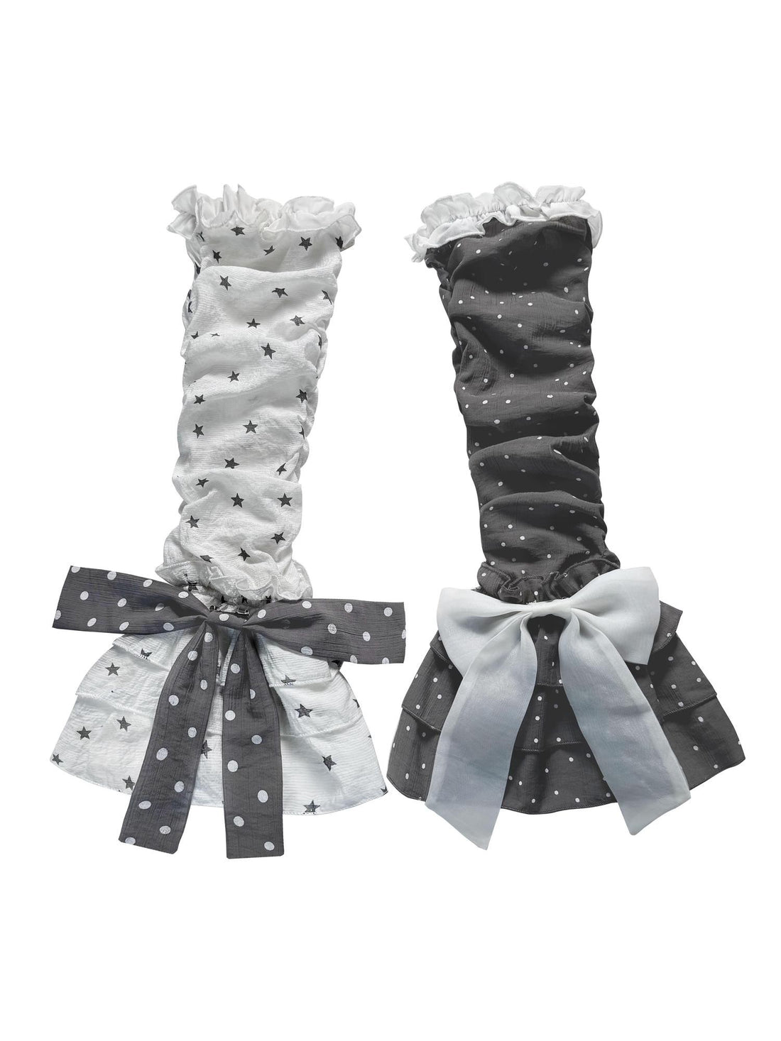 WSW WUSHENWU Gray White Polka Dot Bubble Texture Women&