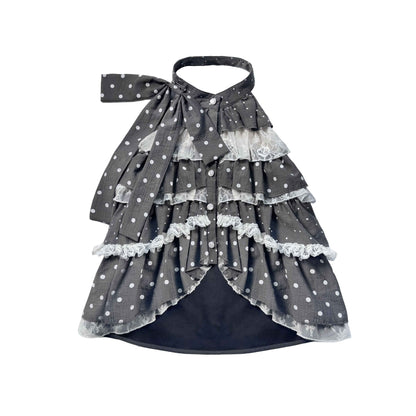 WSW_WUSHENWU_Light_Gray_Polka_Dot_Patchwork_Open_Back_Sleeveless_Tie_Women&
