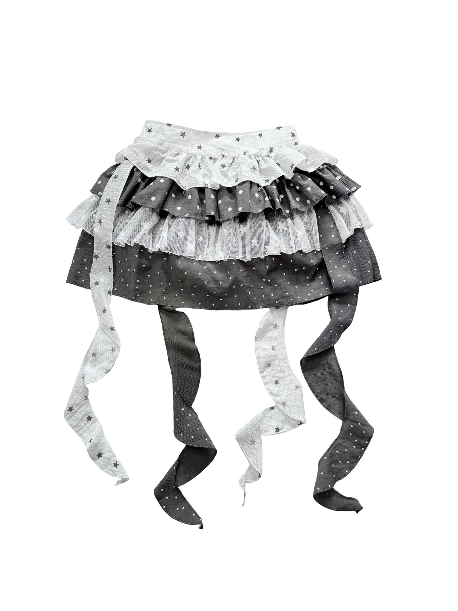 WSW WUSHENWU Star Polka Dot Patchwork Women&