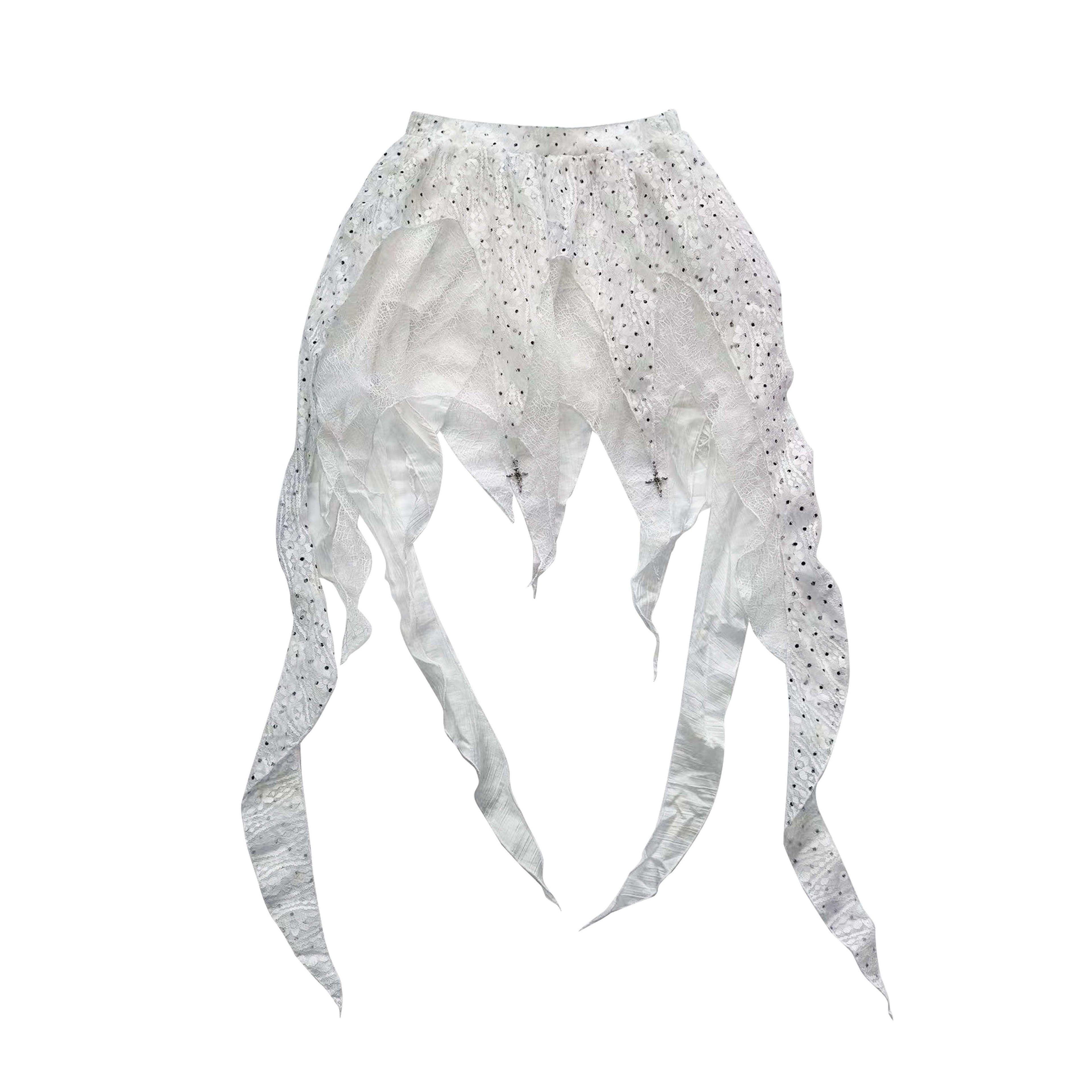 WSW_WUSHENWU_White_Asymmetrical_Patchwork_Distressed_Tie_Women&