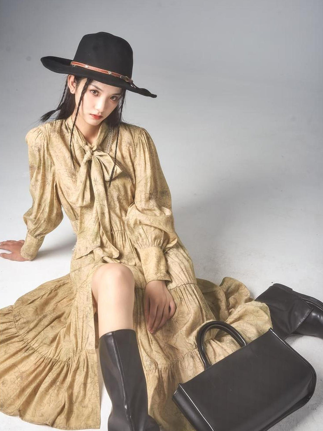 Sweet Mi Wabi Sabi Plant Dyed Loose Print Maxi Dress