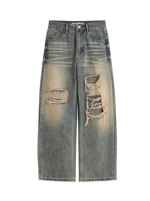 Vintage Distressed Relaxed Denim Jeans