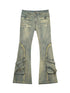 Vintage Distressed Flared Jeans