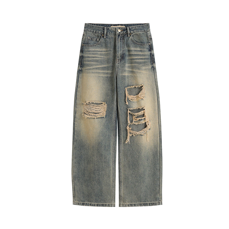 Cest Nous Vintage Distressed Relaxed Denim Jeans
