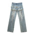 Update c Dirty Wash Denim Cargo Culottes With Pleated Skirt