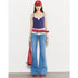 2th Desire Vintage Wash Low Rise Slim Straight Jeans With Rhinestone Details