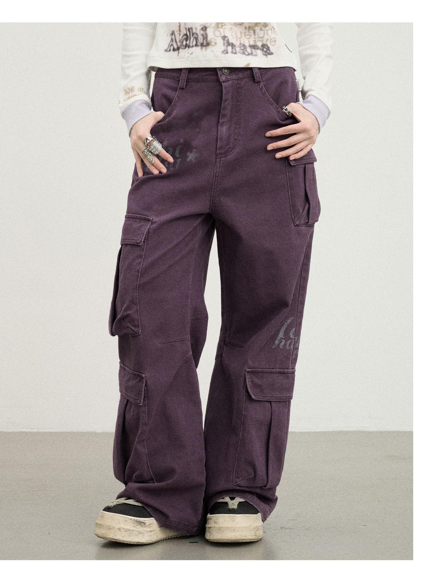 Washed Dye Cargo Pants