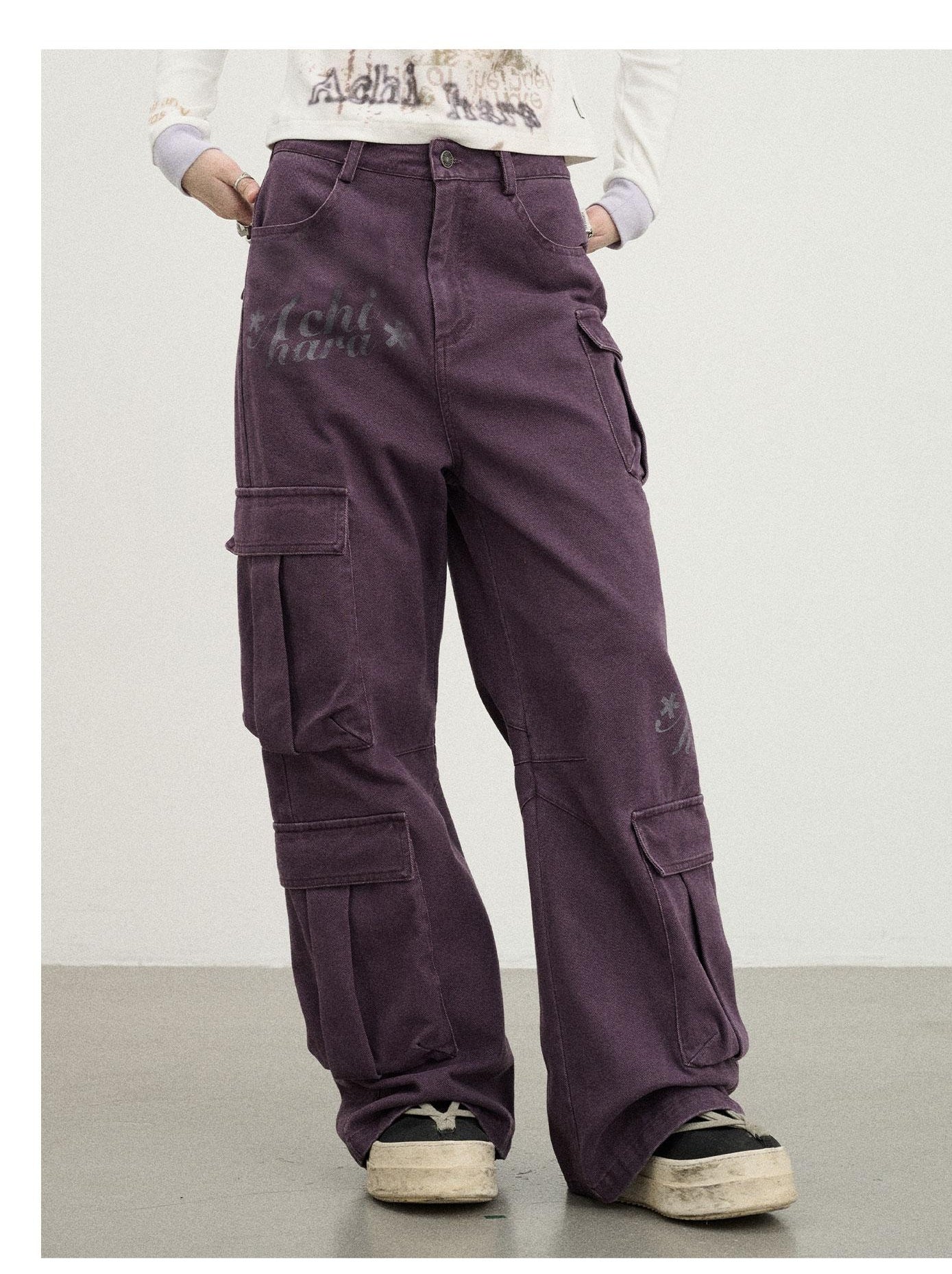 Washed Dye Cargo Pants