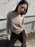 Updateang project Tie Dye Print Wrap Detail Cropped Tee