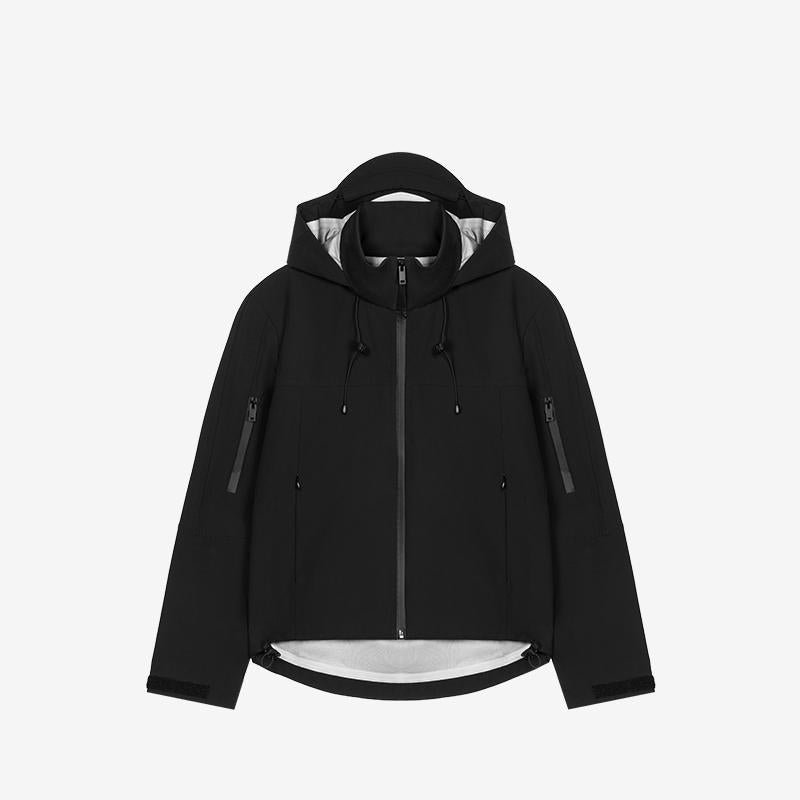 Waterproof Hooded Windbreaker Jacket with Taped Seams