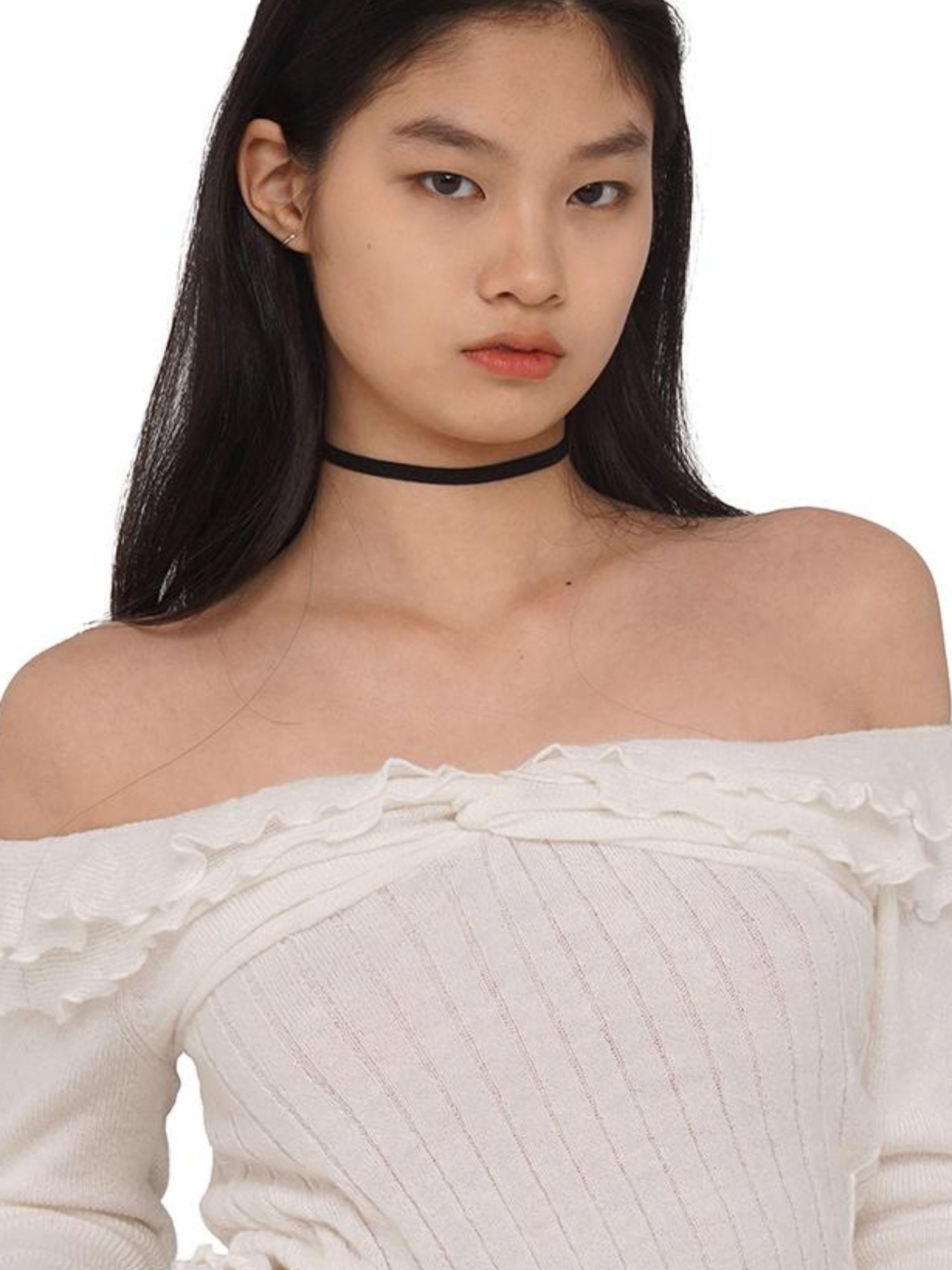 SweetChilling Wave Off Shoulder Sweater With Skirt 2-Piece Set Sweaters