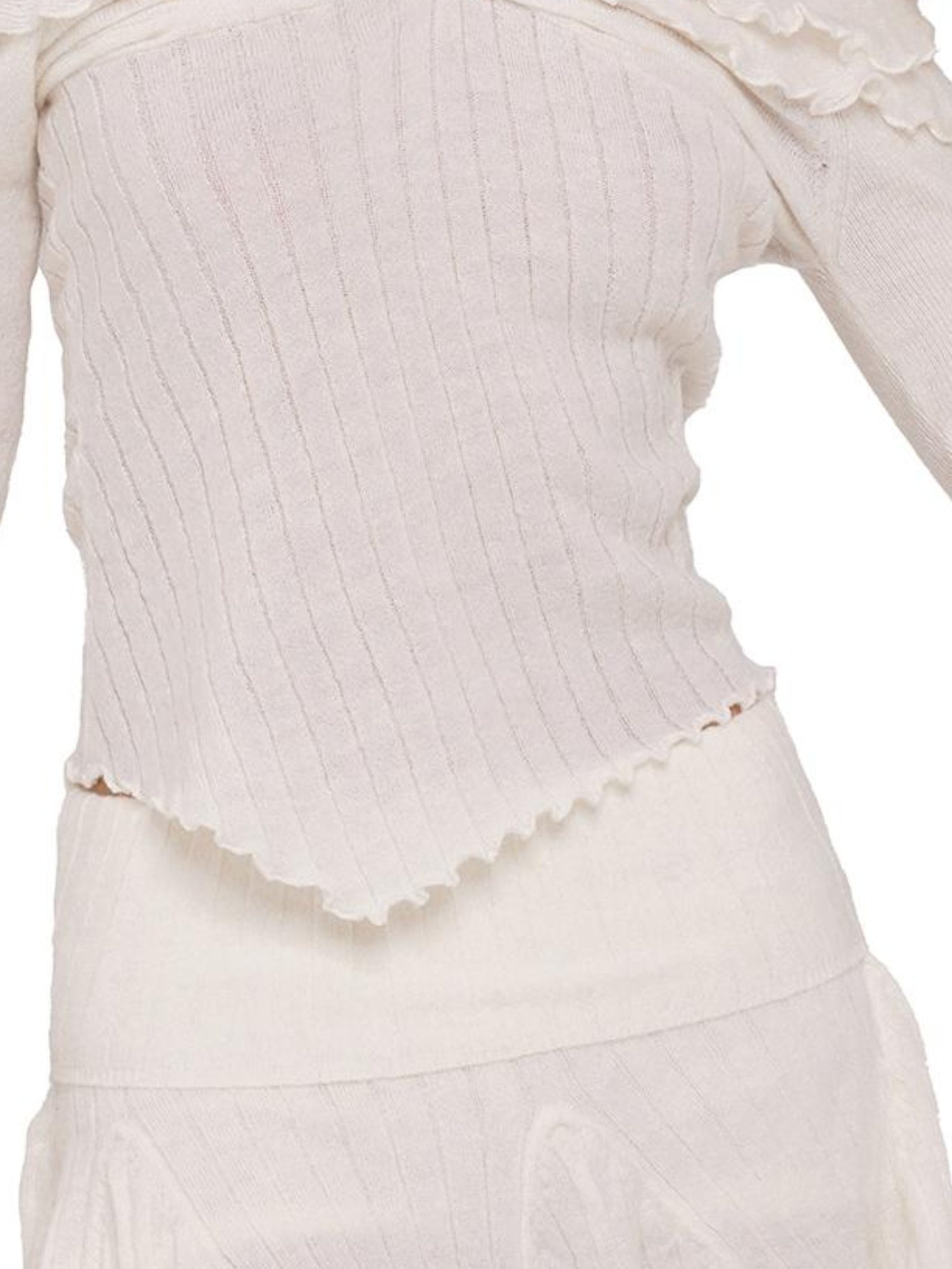 SweetChilling Wave Off Shoulder Sweater With Skirt 2-Piece Set Sweaters