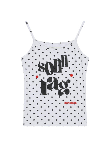 Achihara Sunday Polka Dot Sleeveless Top