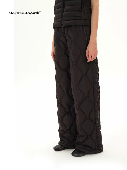 Wave Quilted Elastic Waist Casual Women&