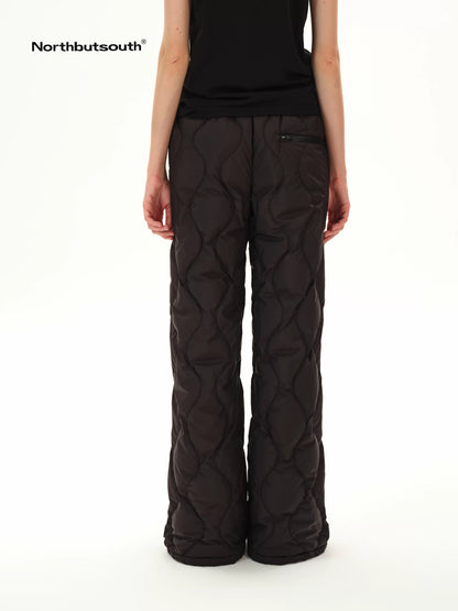 Wave Quilted Elastic Waist Casual Women&