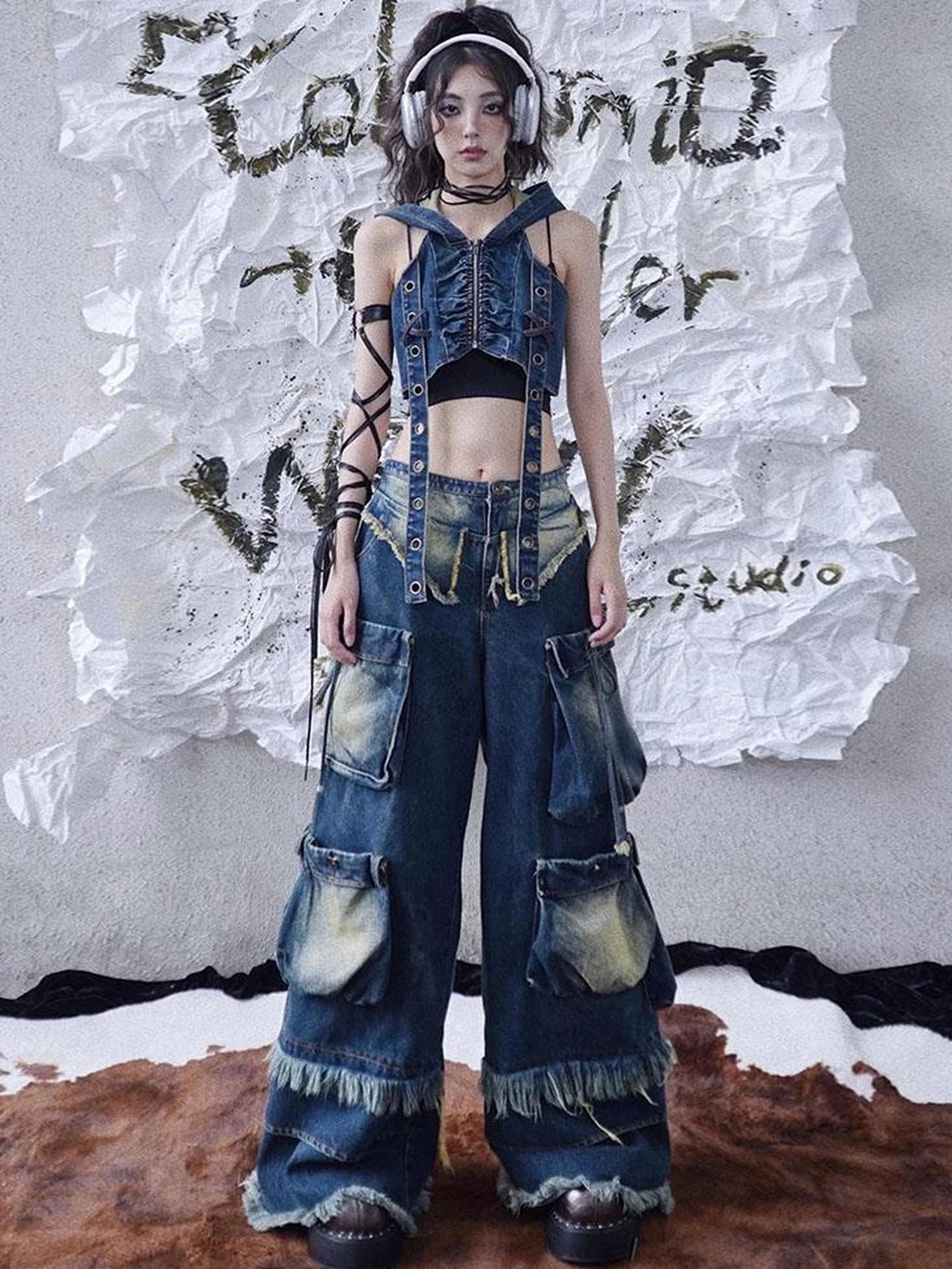 West Coast Summer Vintage Washed Denim Jeans Wilderness Walk