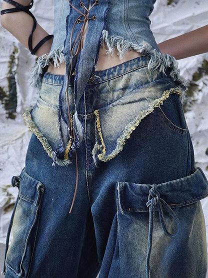 West Coast Summer Vintage Washed Denim Jeans Wilderness Walk
