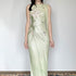 Wet Tail Breathable Vintage Floral Sleeveless Casual Stretch Bodycon Maxi Dresses