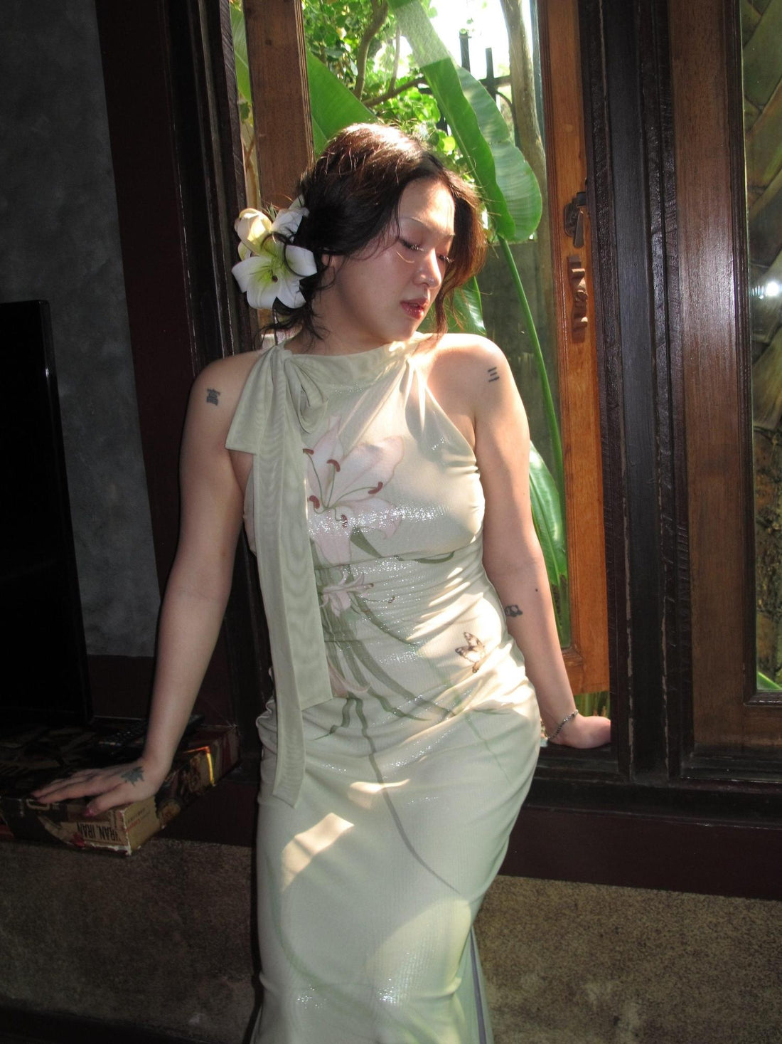 Wet Tail Breathable Vintage Floral Sleeveless Casual Stretch Bodycon Maxi Dresses