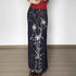 Wet Tail Breathable Vintage Qipao Low Slit Casual Black Floral Stretch Maxi Skirts