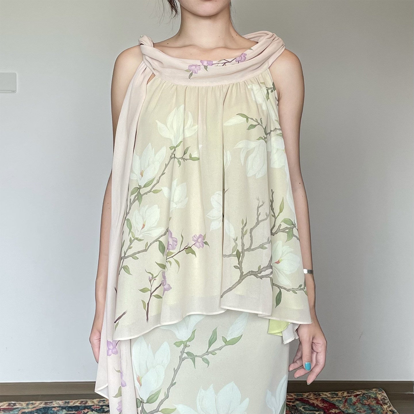 Wet_Tail_Chinese_Printed_Loose_High_Waist_Mermaid_Skirt_Travel_Casual_Top_&amp;_Skirt_Sets_MISSTT
